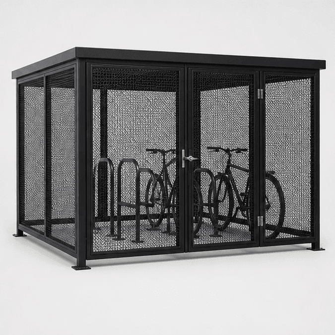 Secure bike enclosure